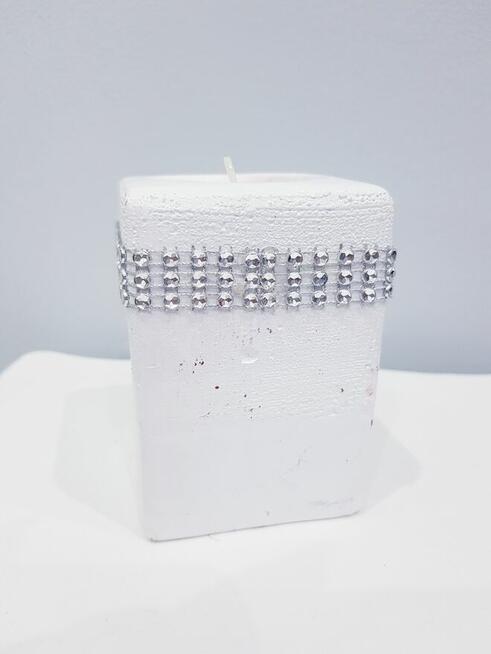 Świecznik z kryształkami + GRATIS