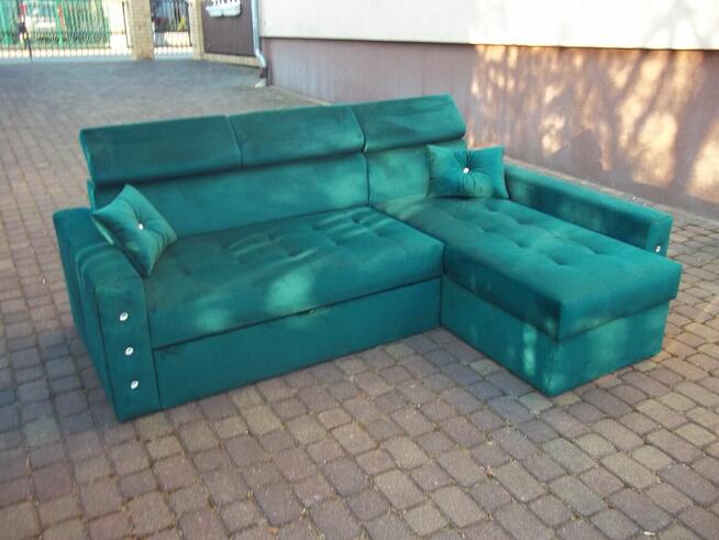 narożnik/sprężyny bonel/3 regulowane zagłówki/funkcja spania