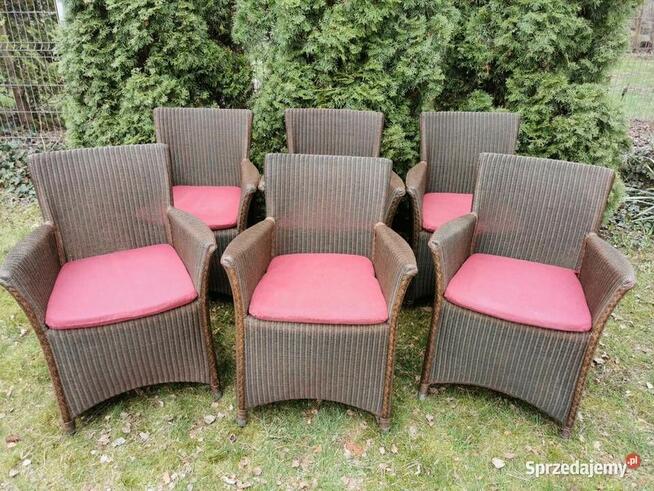 Krzesła do jadalni na taras Lloyd Loom Rattan 6 szt.