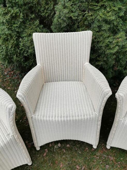 Krzesła do jadalni na taras Lloyd Loom Rattan ECRU 4 sztuki