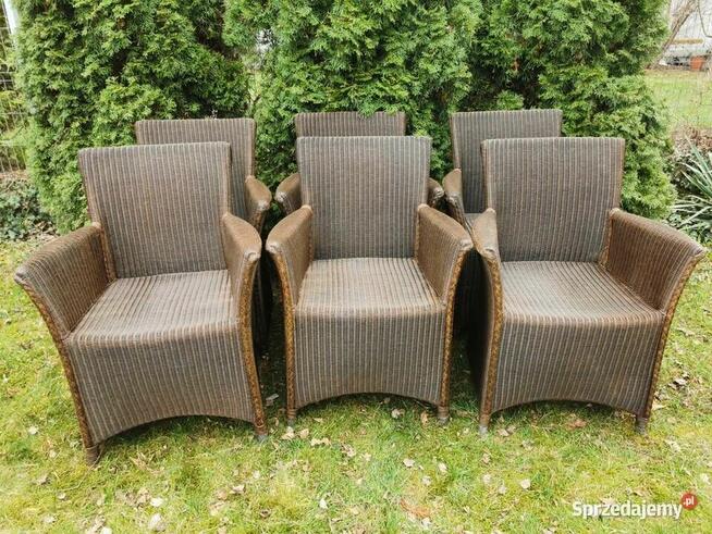 Krzesła do jadalni na taras Lloyd Loom Rattan 6 szt.