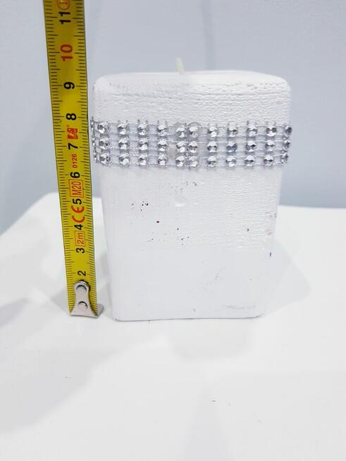 Świecznik z kryształkami + GRATIS