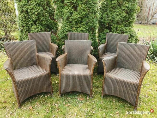 Krzesła do jadalni na taras Lloyd Loom Rattan 6 szt.