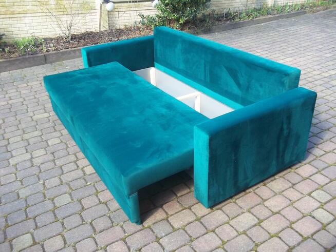 Kanapa-150 cm szerokie spanie/sprężyny bonell/pojemnik