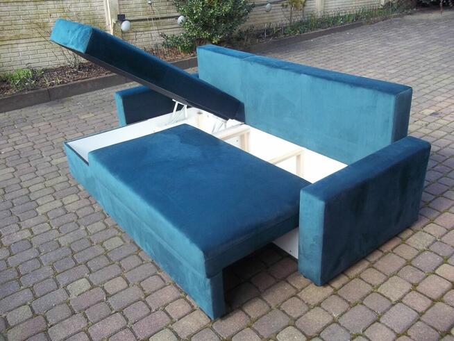 Narożnik/sprężyny bonell/2 pojemniki/szeroka pow spania