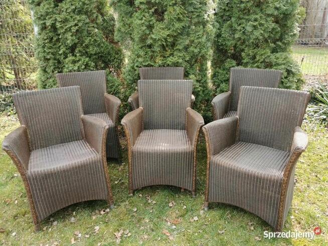 Krzesła do jadalni na taras Lloyd Loom Rattan 6 szt.
