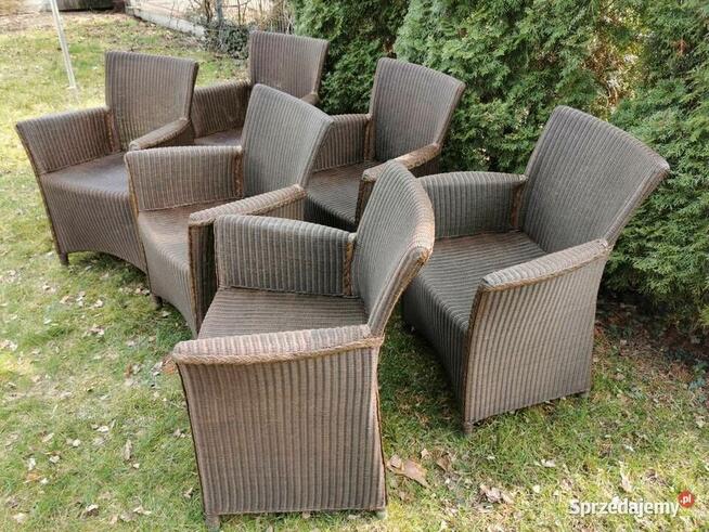 Krzesła do jadalni na taras Lloyd Loom Rattan 6 szt.