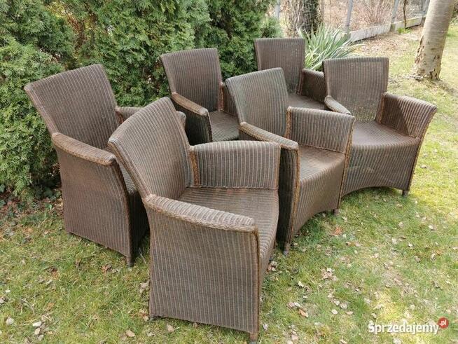 Krzesła do jadalni na taras Lloyd Loom Rattan 6 szt.