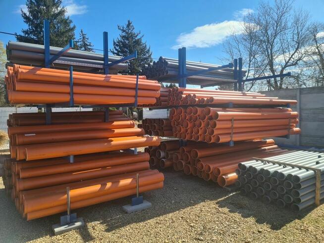 Rury szare pomarańczowe kanalizacyjne lite spienione