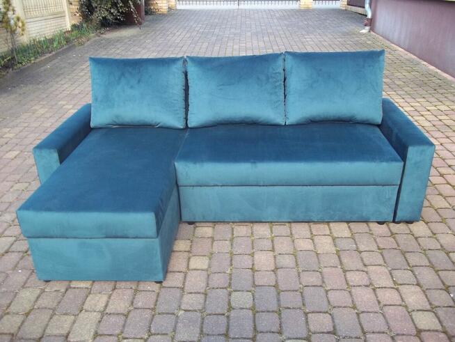 Narożnik/sprężyny bonell/2 pojemniki/szeroka pow spania