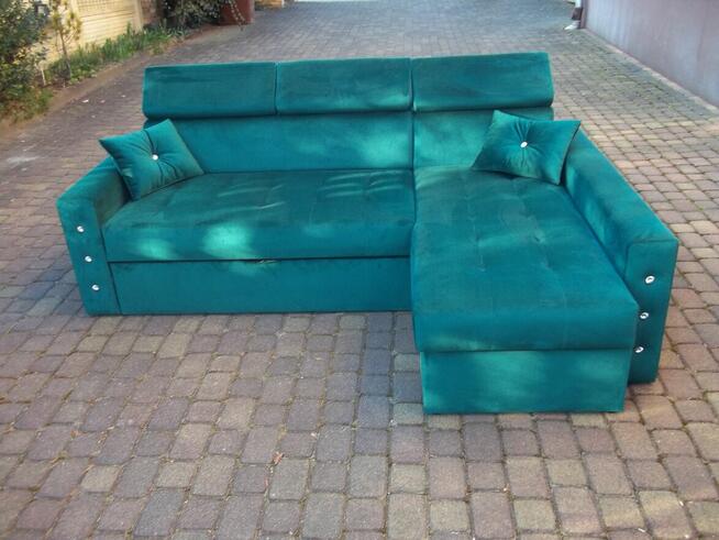 narożnik/sprężyny bonel/3 regulowane zagłówki/funkcja spania