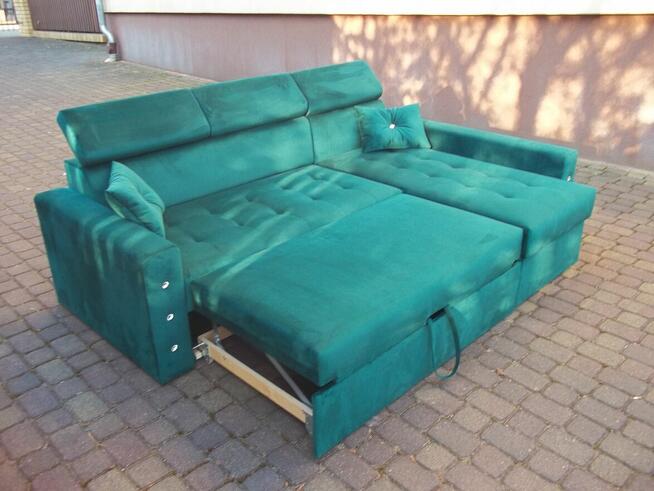 narożnik/sprężyny bonel/3 regulowane zagłówki/funkcja spania