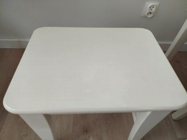 Komplet krzeseł IKEA krzesło INGOLF białe 5 szt + stołek Po