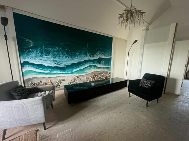 Oceaniczne łazienki, panele z żywicy