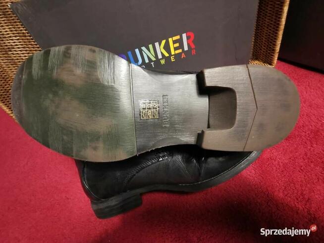 Trapery BUNKER Rozm. 44 Skóra Naturalna NOWE bez metki