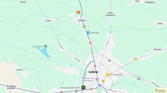 Działka budowlana Gołaszyn gm. Łuków