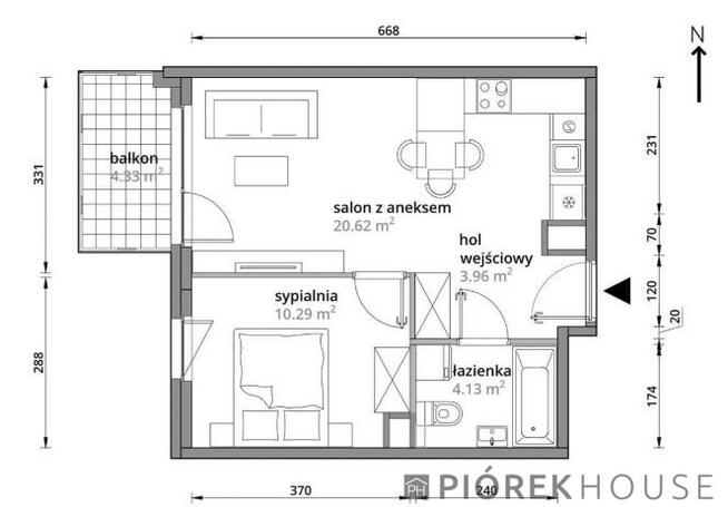 2-pokojowe mieszkanie na Pradze-Południe