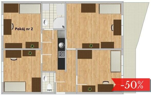 Narutowicza 20, Prądnik Biały, komfortowy pokój