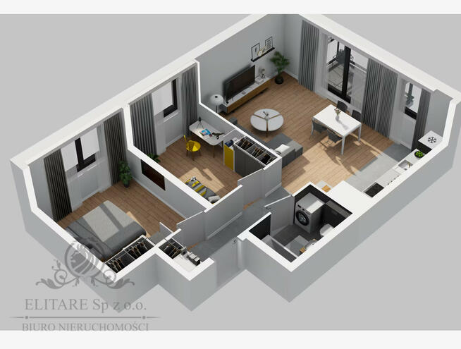 Mieszkanie 3pok, 58,35m2 z balkonem, ogrz.miejskie Krzyki, Partynice Wrocław