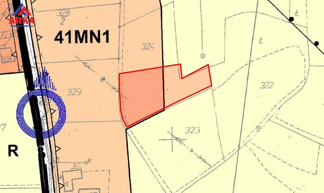 Działka budowlana Zasań gm. Myślenice