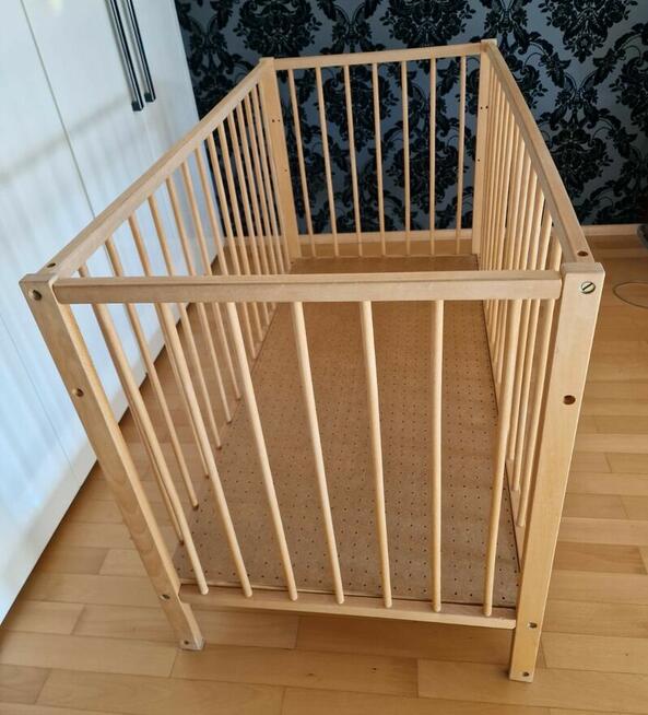 Łóżeczko dziecięce 125x65 cm sosnowe naturalne nielakierowan