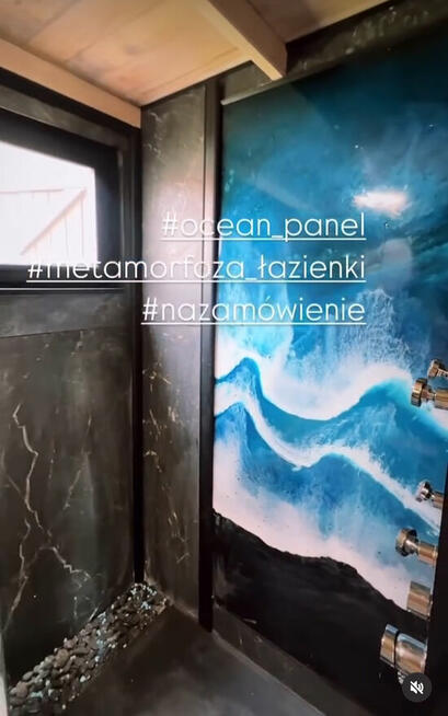 Oceaniczne łazienki, panele z żywicy