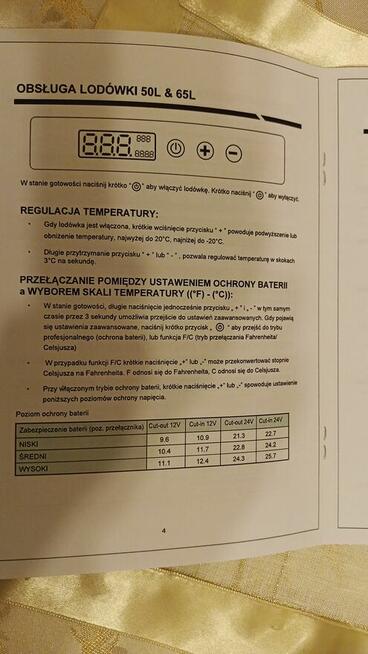 Lodówka kompresorowa turystyczna 50 litrów 12 / 230 volt kom