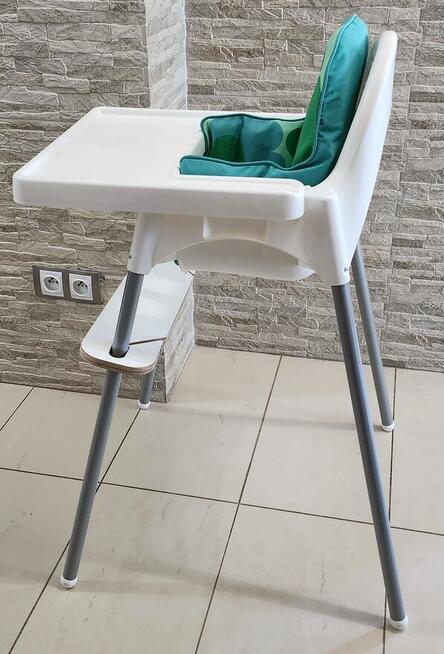 Ikea Antilop krzesło do karmienia + podnóżek + miękkie oparc