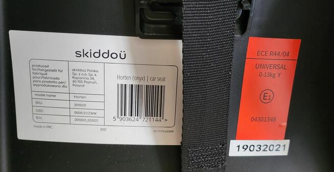 Fotelik samochodowy Skiddou Horten 0 - 13 kg