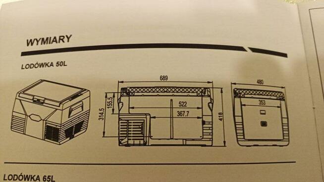 Lodówka kompresorowa turystyczna 50 litrów 12 / 230 volt kom
