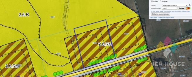 Działka objęta planem, widok na otwartą przestrzeń
