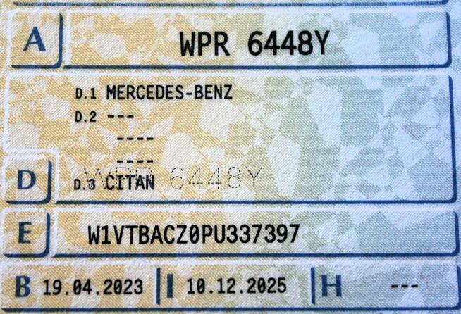 Mercedes Citan 3-osob. 110CDI Kamera Android/Apple FV23% Tempomat Gwarancja