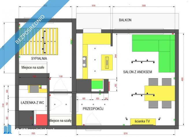 Bez Prowizji | Sypialnia | Salon z Aneksem | Duży Balkon | Przy Parku Sieleckim