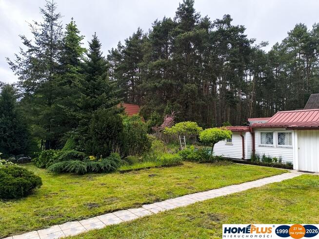 Cicha działka z domkiem w otulinie lasu koło rzeki