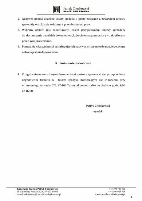 syndyk sprzeda udziały w Ja2 sp. z o.o.