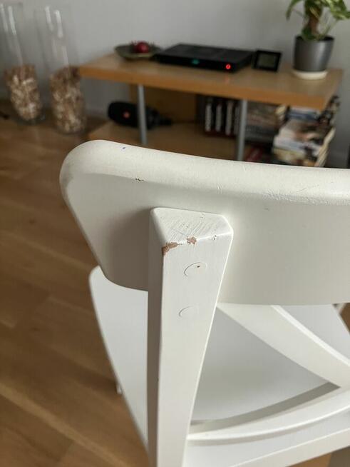 IKEA INGOLF 2 krzesła drewniane w kolorze BIAŁYM