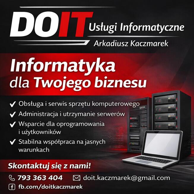 Serwis sprzętu IT, usługi informatyczne dla Firm - mobilny i