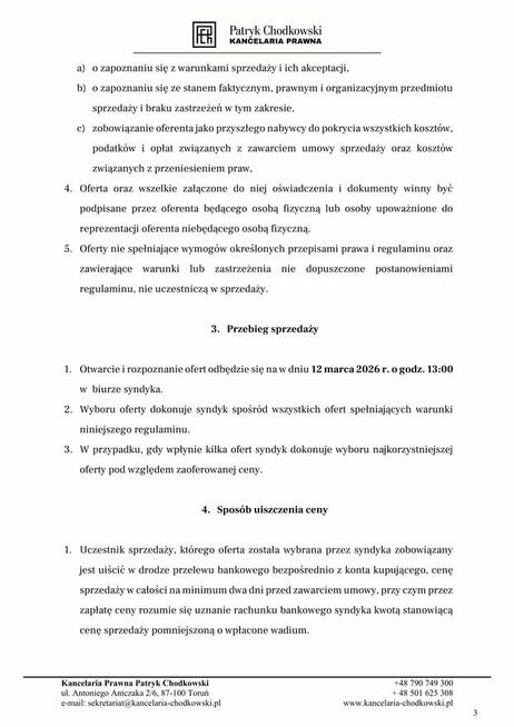 syndyk sprzeda udziały w Ja2 sp. z o.o.