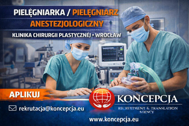 PIELĘGNIARKA/ARZ ANESTEZJOLOGICZNA/Y (Wrocław-NC-PL)