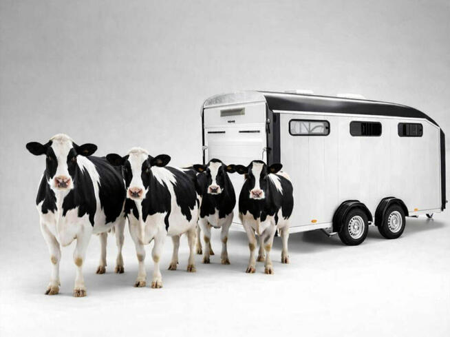 Przyczepa do przewozu bydła krów owiec cieląt cielaków