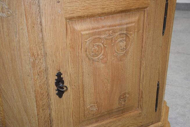 witryna narożna z drewna dębowego - jak nowa