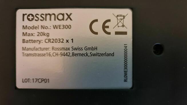 Waga dla niemowląt Rossmax model No. WE 300 sprawna