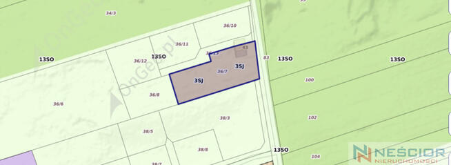 Działka budowlana pow. 1977 m2