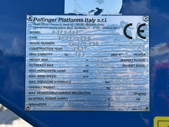 Nissan Cabstar Podnośnik Koszowy 17m Palfinger P170 TXE Zwyżka UDT Wumag GSR P7