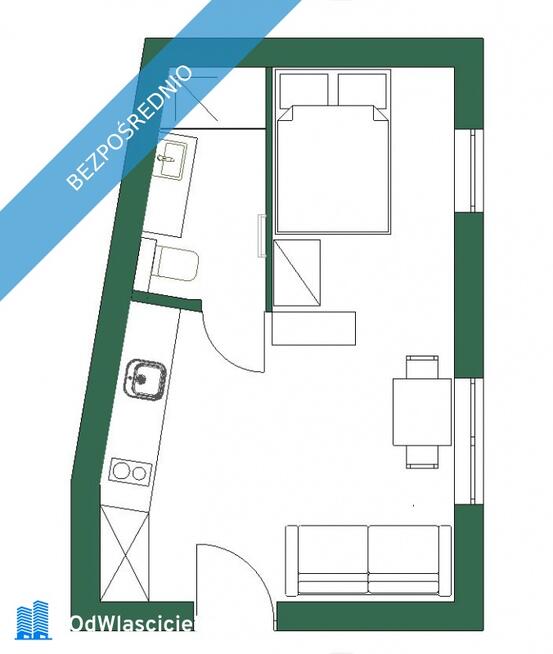 Ogród, tramwaj, parking, kameralnie 25 m2 all. ok. 2700 zł