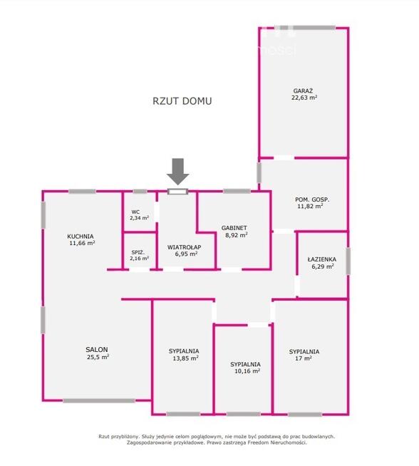 Dom wolnostojący gotowy do wprowadzenia.