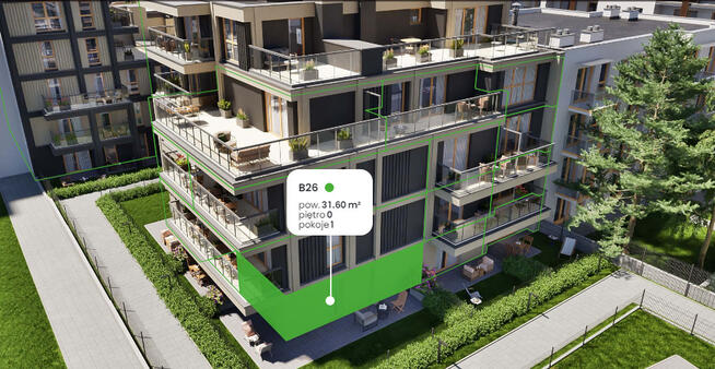 NOWE Mieszkanie 31,60 m2 > ul. Klonowa