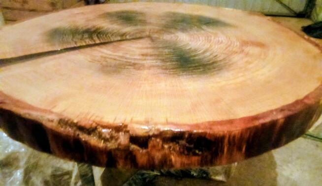 Stolik kawowy z plastra dębu