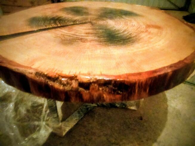 Stolik kawowy z plastra dębu