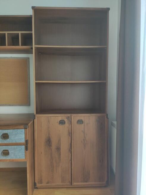 Zestaw mebli do pokoju BRD, szafa, regał, słupek, półka
